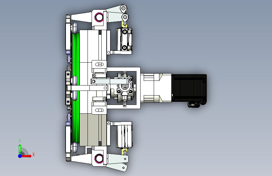 椭圆链条线体_KL-T23-Y300-G12-D12-J304.8-LX-S 正面视图