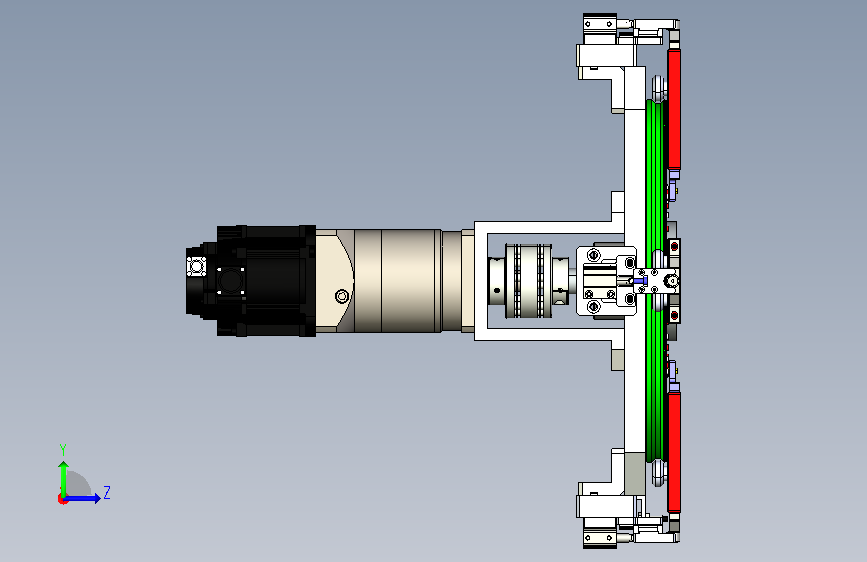 椭圆链条线体_KL-T23-Y400-G12-D12-J495.3-G-S 左侧视图
