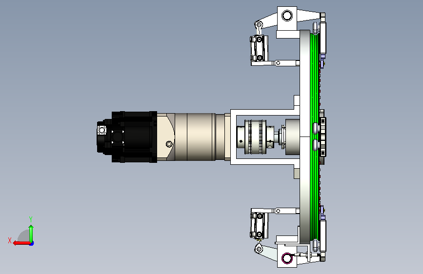 椭圆链条线体_KL-T23-Y500-G8-D6-J704.85-G-S 背面视图