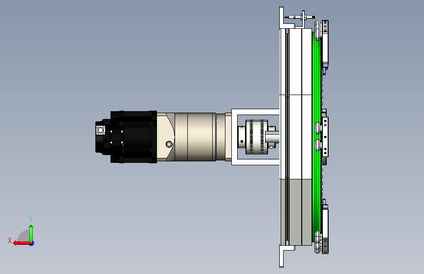 椭圆链条线体_KL-T23-Y500-G24-D0-J228.6-G-S 背面视图
