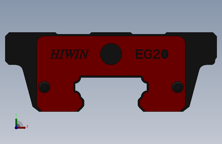 滑块EGW20CA(HIWIN) 正面视图