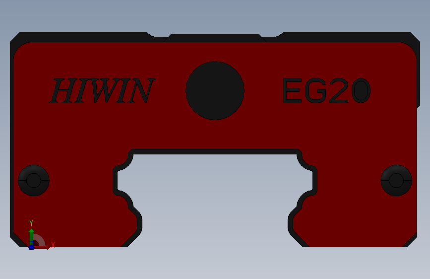 滑块EGH20CA(HIWIN) 正面视图