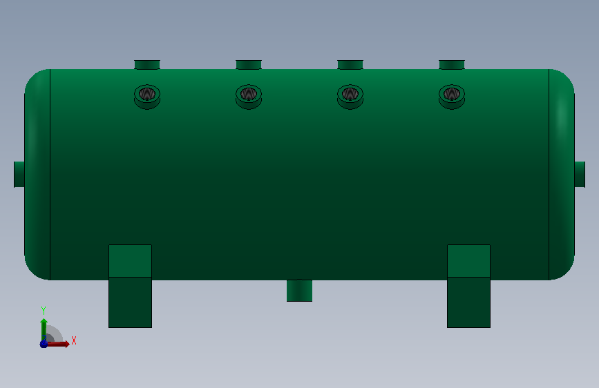 储气罐30L-B款(壹峰机械) 正面视图