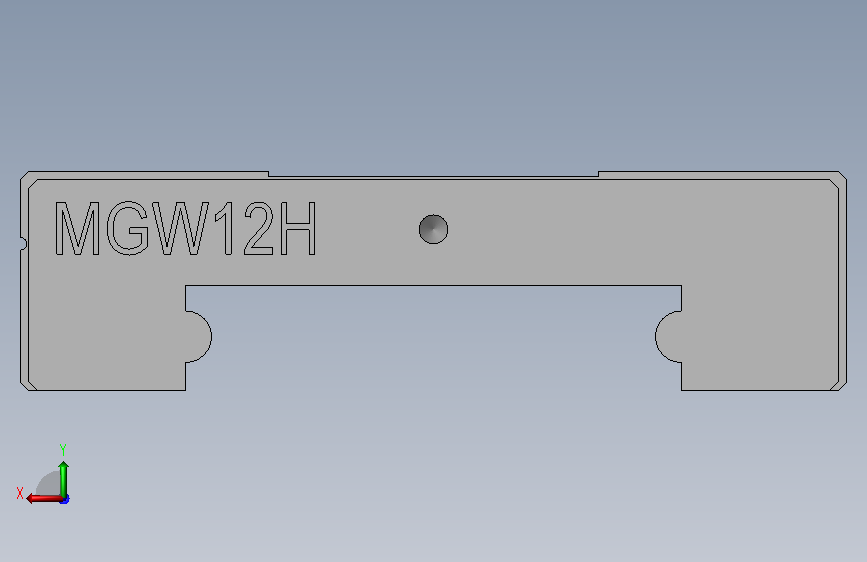 MGW12H 滑块 背面视图
