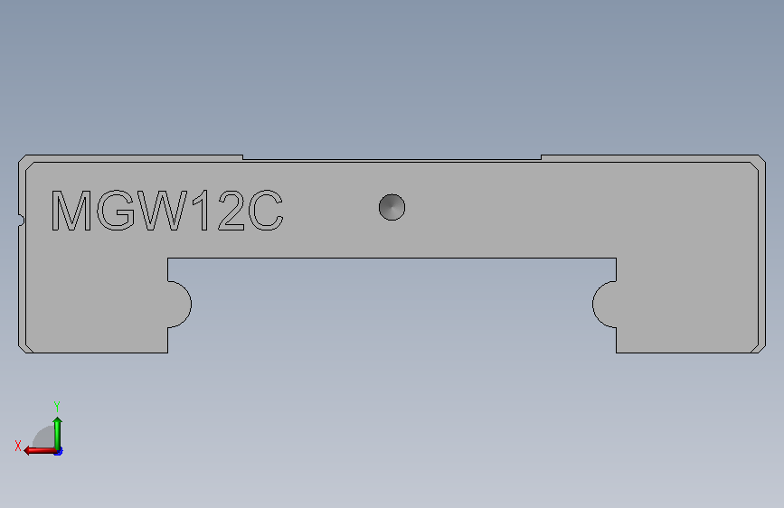 MGW12C1 滑块 背面视图
