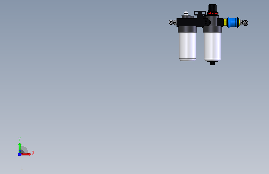 两联过滤器 BFC30001 正面视图