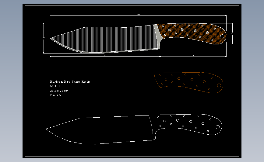CAD刀具图纸系列Hudson Bay Camp Knife