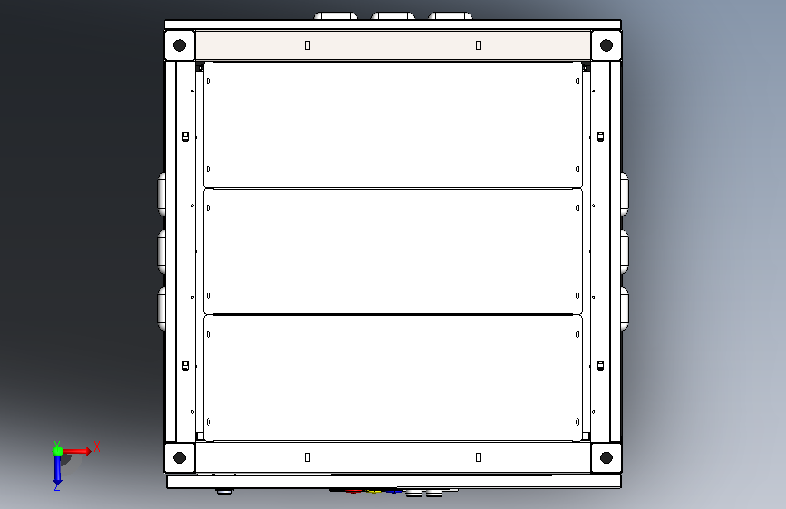 立柱式电气柜CAD+三维SW 俯视图