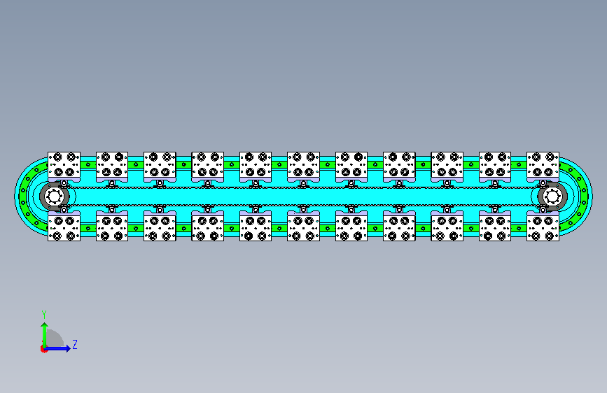 椭圆同步带线体_KL-T23-Y200-G22-D0-J150-G-S 左侧视图