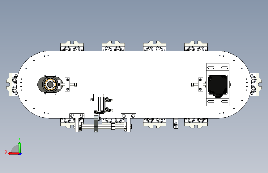 椭圆同步带线体_KL-T23-Y255-G10-D1-J170-G-S 背面视图