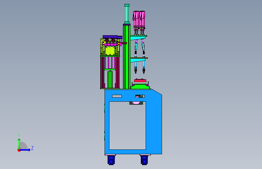 滑移锁钉紧固作业机具 左侧视图