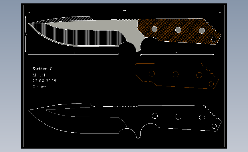 CAD刀具图纸系列strider_s_AutoCAD 2000_模型图纸下载 – 懒石网