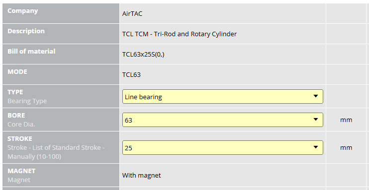 A0018360-气动设备 - 气缸 - 多安装双杆和三杆气缸 - TCL、TCM系列气缸(导向式 - TCL63)