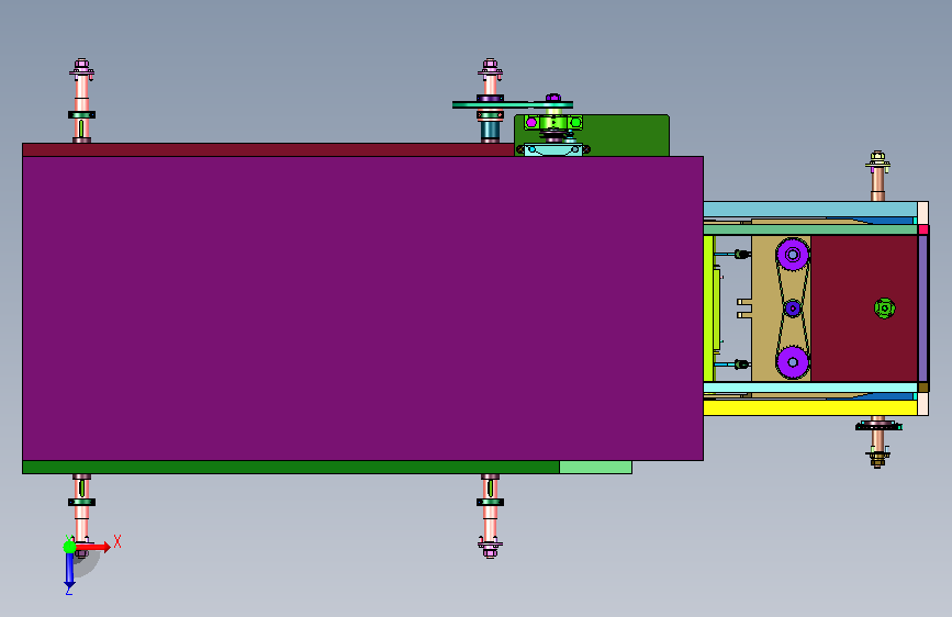 薯参掘取采收作业机具 俯视图