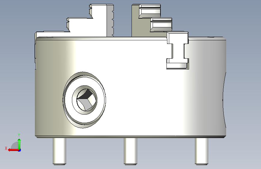 三爪卡盘千岛SC-03(直径85mm夹持范围16mm) 背面视图