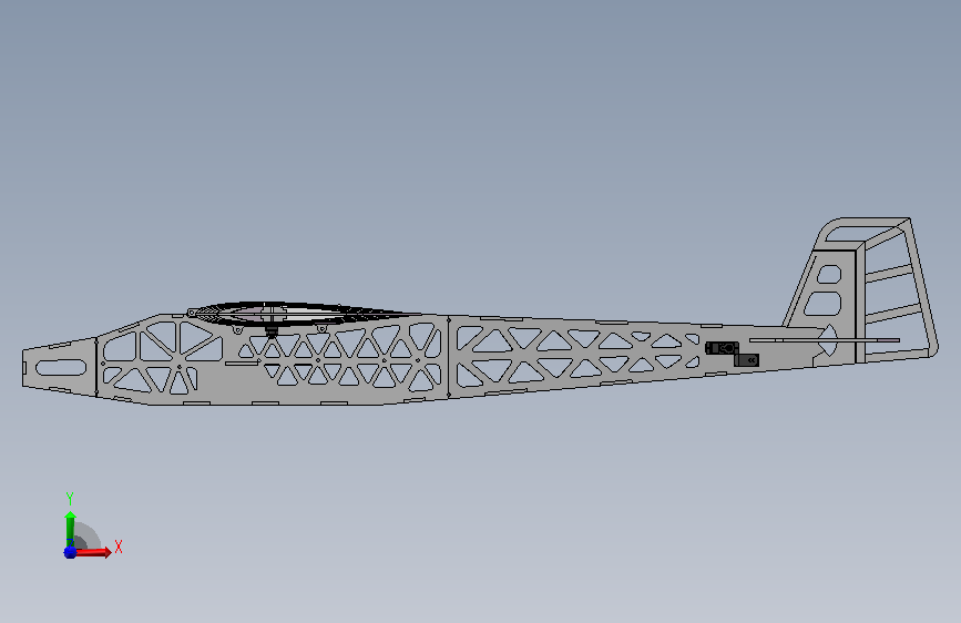 rat90轻木飞机 正面视图