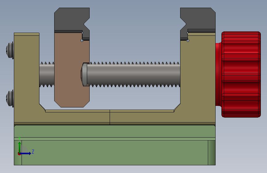 A0018422-3D打印的平口钳 左侧视图
