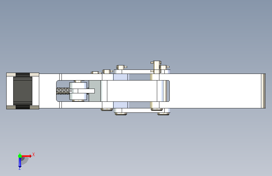2款小型电动夹爪3d图纸+SolidWorks设计+电动夹持器机械爪3d模型 俯视图