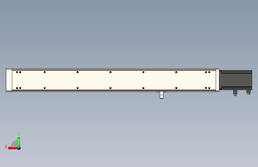 FST70-CM_日规螺杆半密式滑台电缸 背面视图