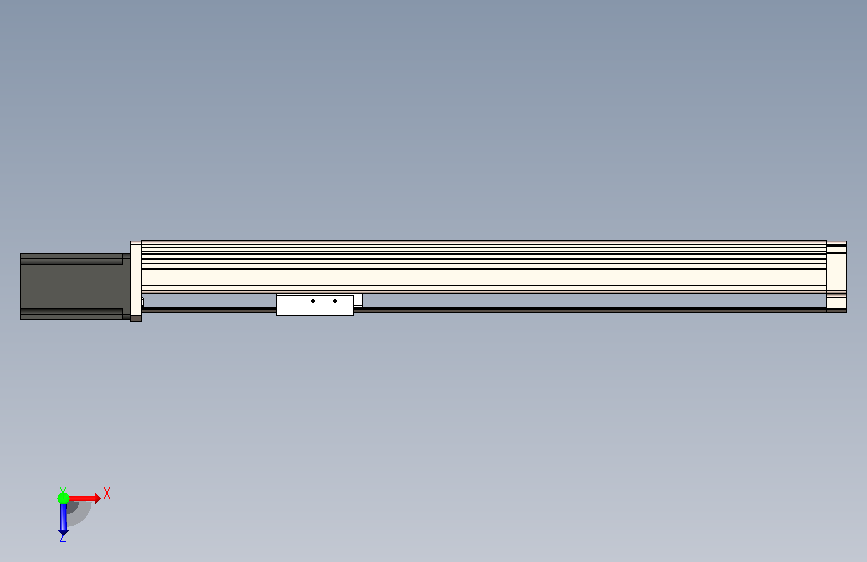 FST70-CM_日规螺杆半密式滑台电缸 俯视图
