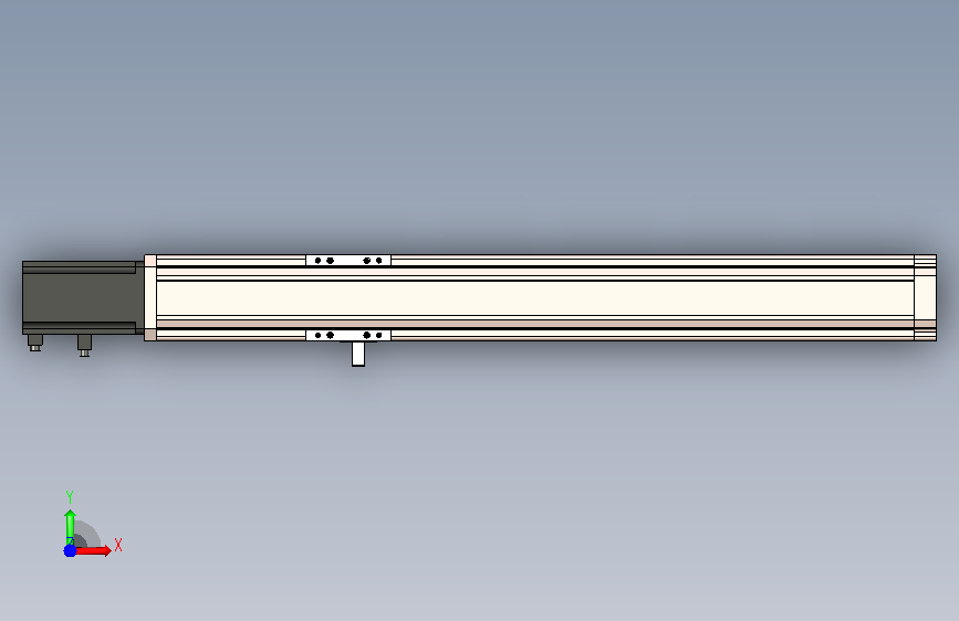 FST70-CM_日规螺杆半密式滑台电缸 正面视图