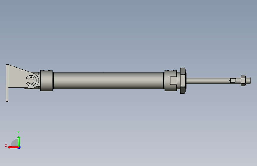 滚珠丝杠型号:MA20x100SCASDB中文注释:公称 背面视图