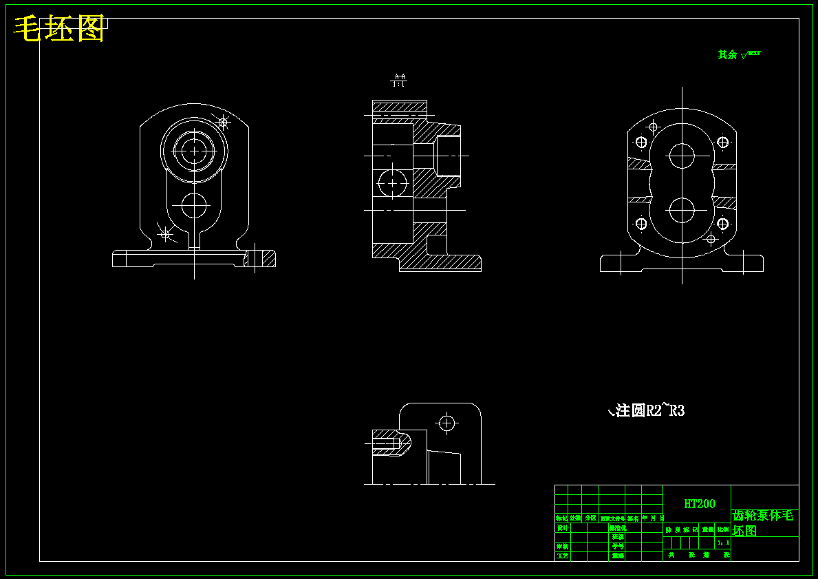 K727-齿轮泵体机械加工工艺及3套夹具设计【中心距40】