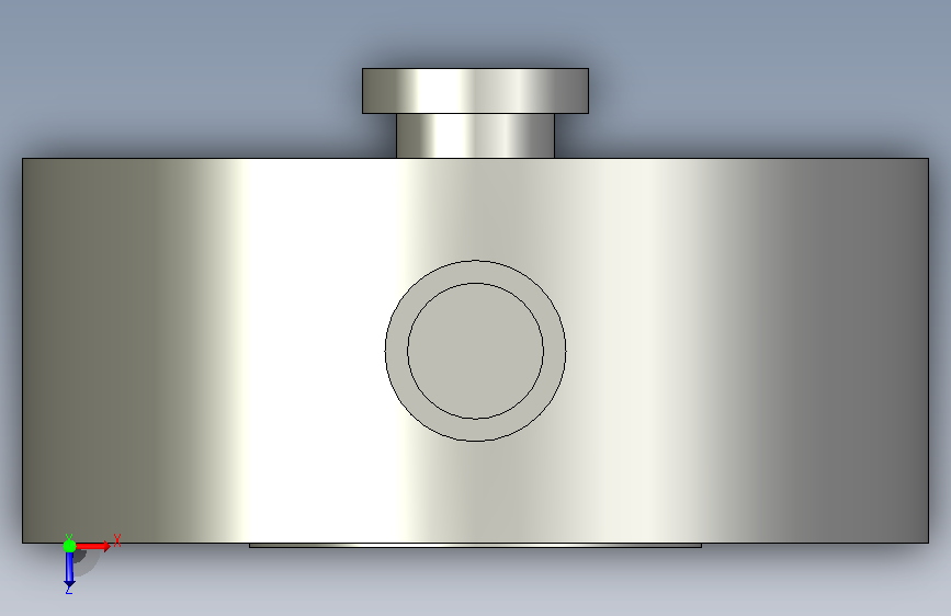 类型:称重测力传感器,型号:XJC-Y01-20-4M, 俯视图