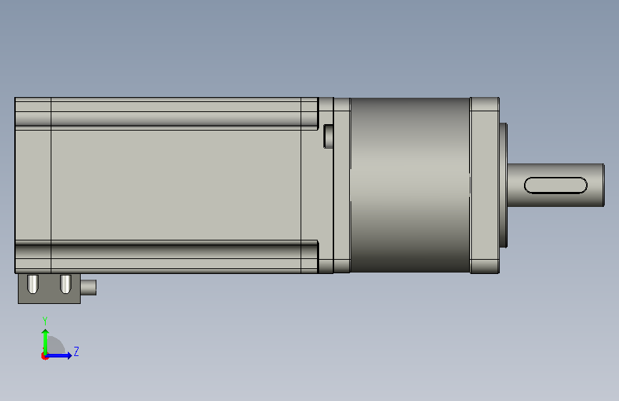 类型:混合伺服电机型号:NEMA23Hybridservo120kgcm 左侧视图