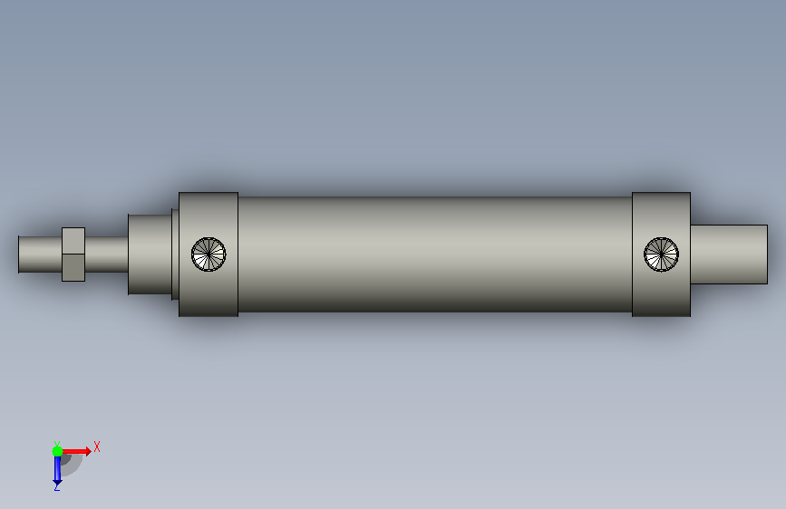 类型:气缸,型号:MAL-CA25X80-SDB,中文注释 俯视图