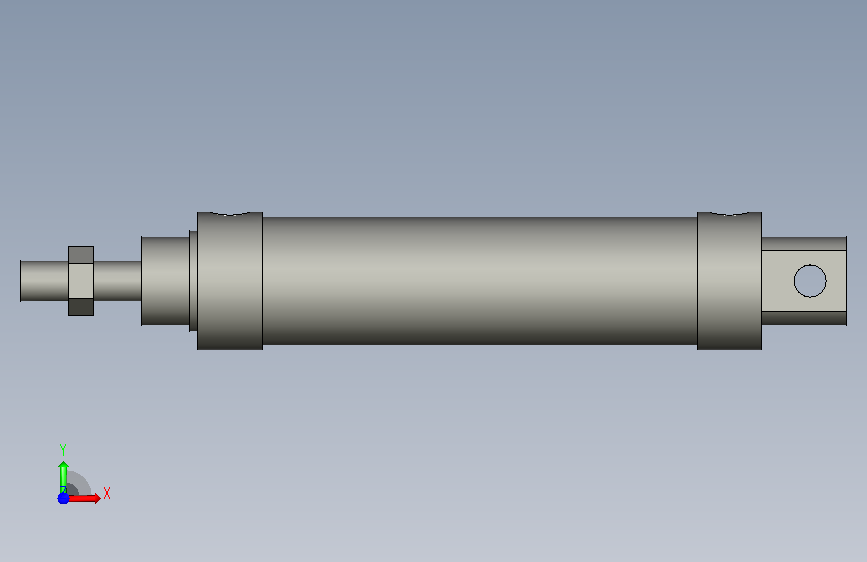 类型:气缸,型号:MAL-CA25X80-SDB,中文注释 正面视图