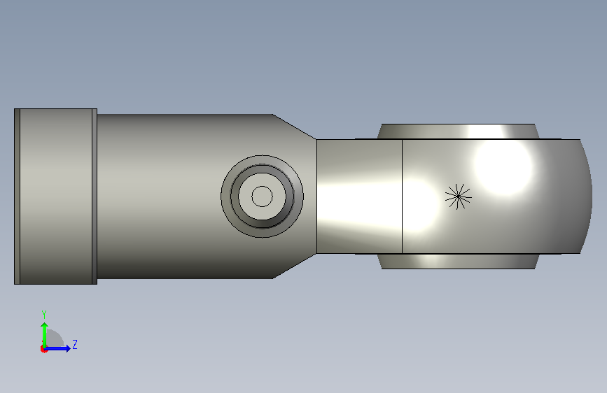 类型:鱼眼轴承,型号:F-M10X125U-22 左侧视图