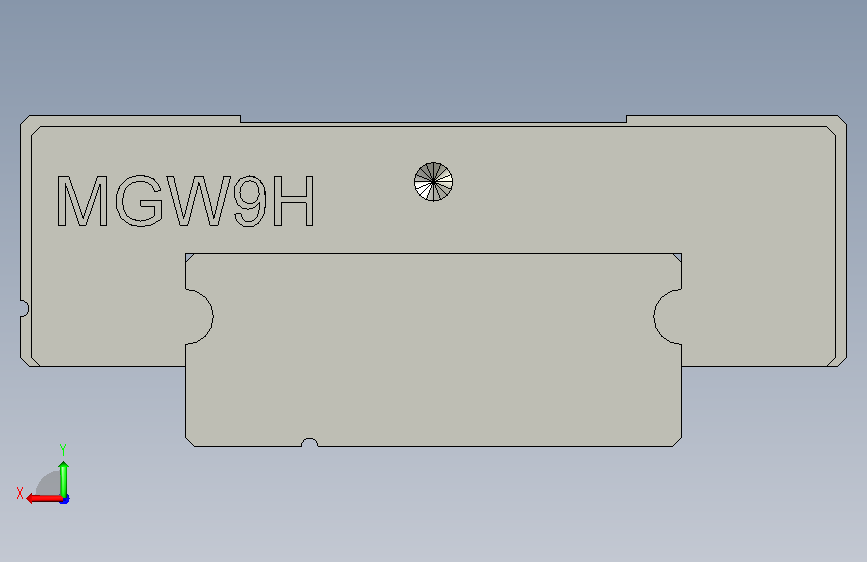 类型:直线导轨滑块,型号:MGW9H2R170Z1HM 背面视图