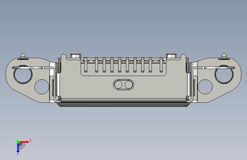 连接器,E75系列加高共享型插座,型号D53-1023 俯视图