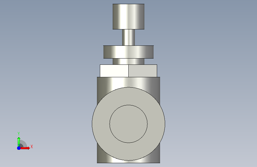连接器AS1001F-06直线快插型 正面视图