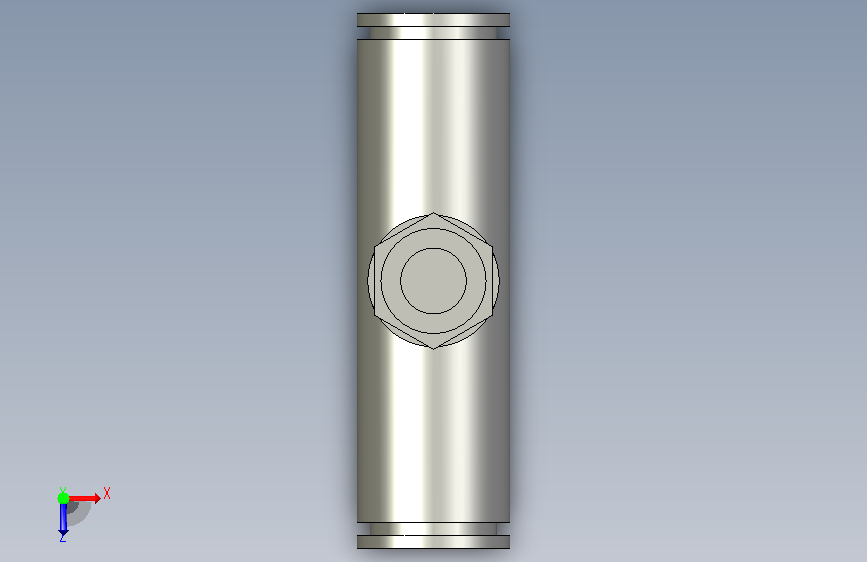连接器AS1001F-06直线快插型 俯视图