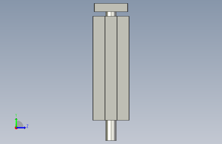 气缸STL-B-40-100-T3缸径40mm行程 左侧视图