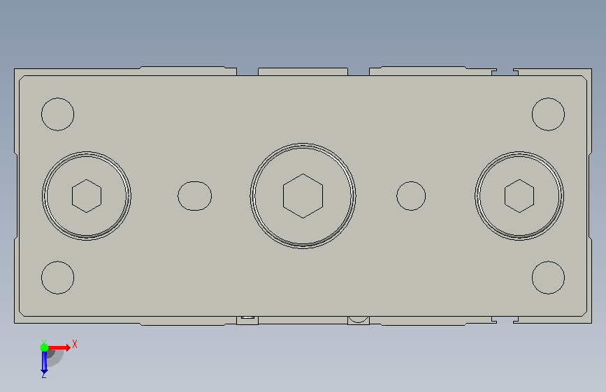 气缸STL-B-40-100-T3缸径40mm行程 俯视图