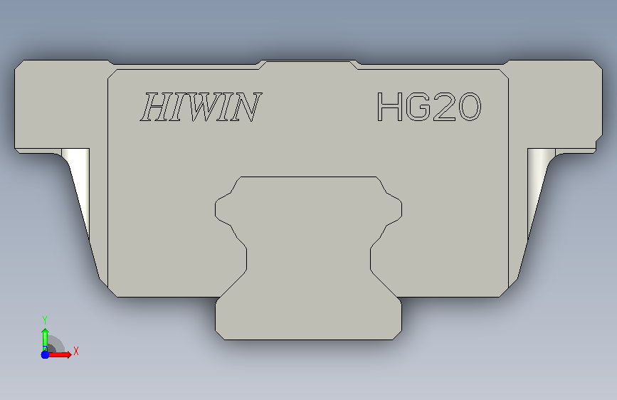 上银线性导轨HGW20CC2R960是上银HGW 正面视图