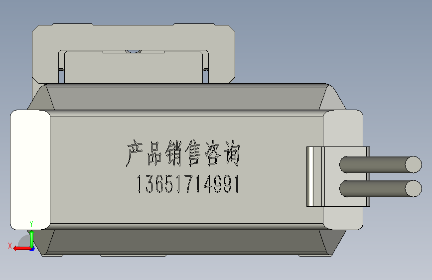 微小型精密电缸滑台模组LES25-S50-BL25 背面视图