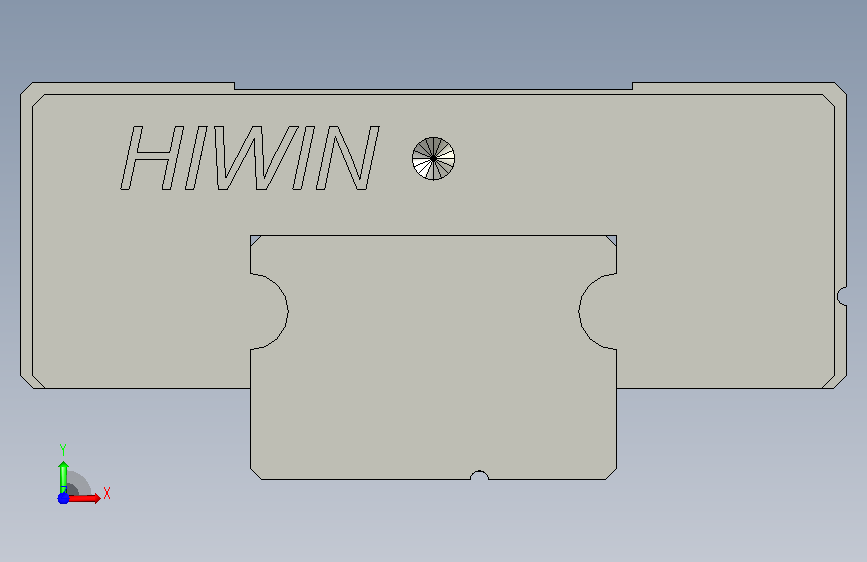 微型直线导轨MGN12H1根导轨长度70mm 正面视图