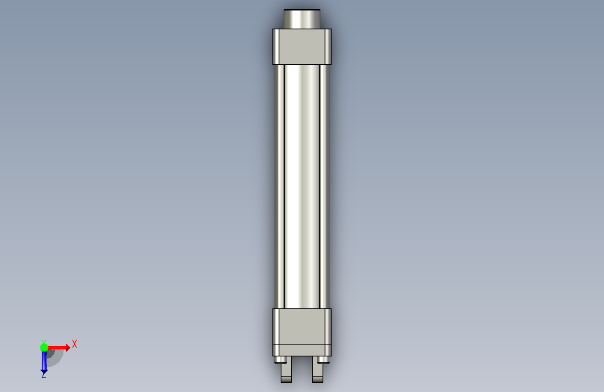 亚德客标准双作用气缸SC32X150CBG,中文注释: 俯视图
