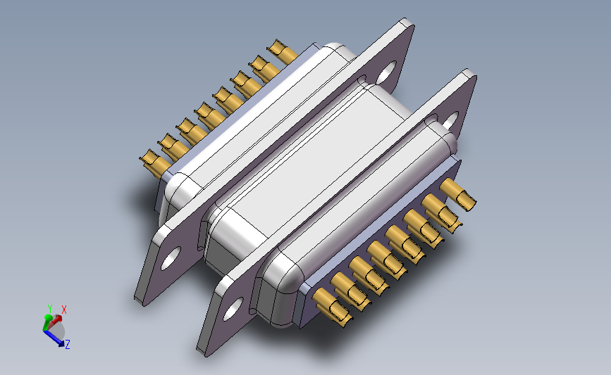 DB15端子_SOLIDWORKS 2016_模型图纸下载 – 懒石网