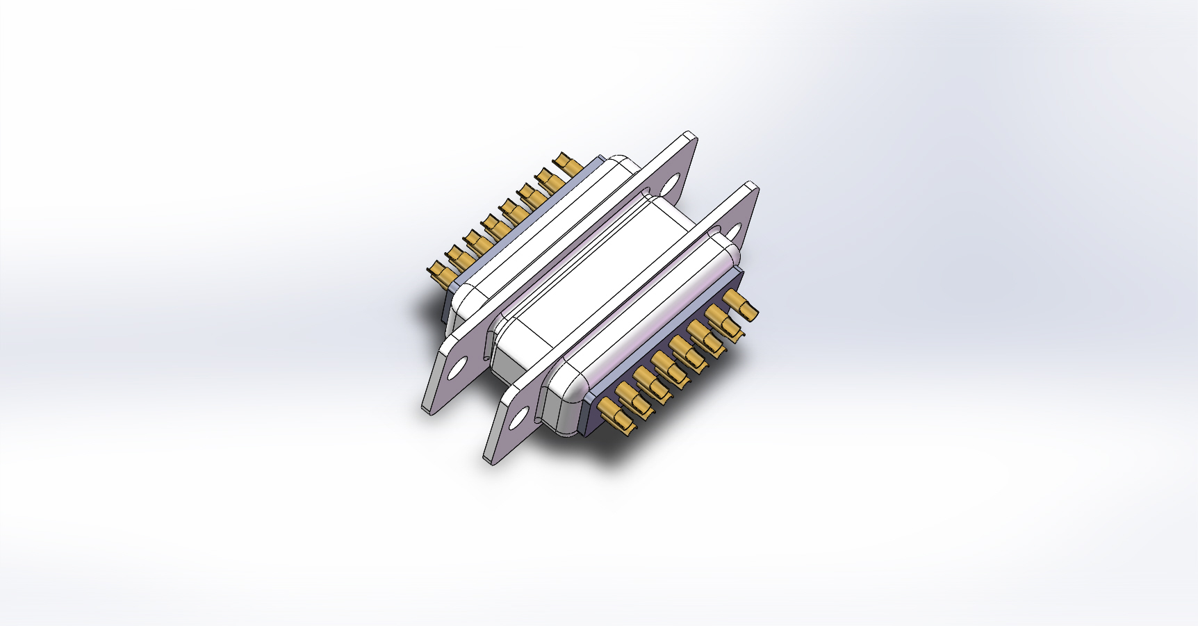 DB15端子_SOLIDWORKS 2016_模型图纸下载 – 懒石网