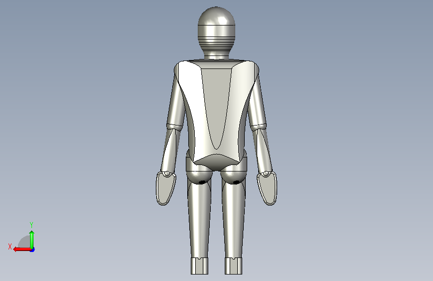 坐式陈列人体模特XDM-Z176高1.76米服装店铺 背面视图
