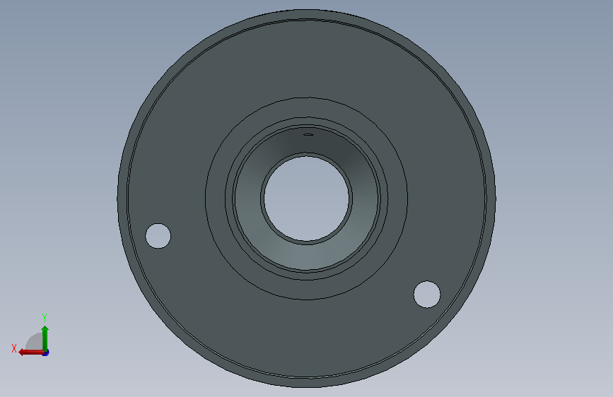 气缸支撑 背面视图