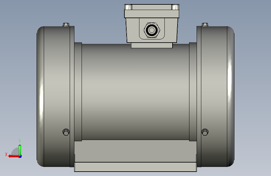 C型振动电机YZU-2-4B额定激振力2kN、4 背面视图
