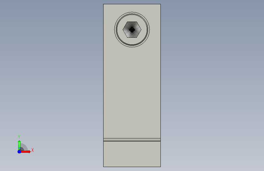 GCL12-D20-H25型工业标准机械零件三维模型(STEP格式 正面视图