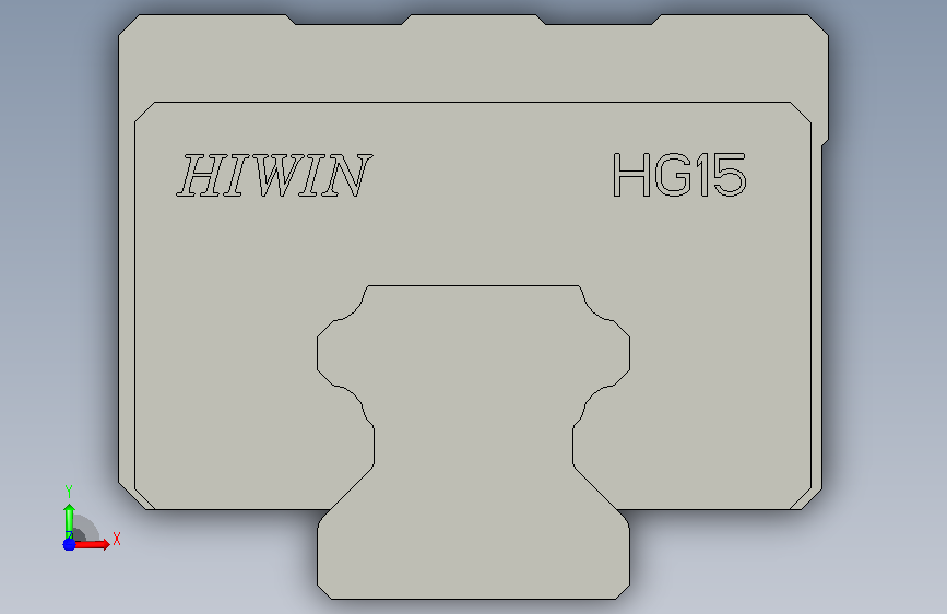 HGH15CA-78台湾HIWIN上银HG系列15规格高 正面视图