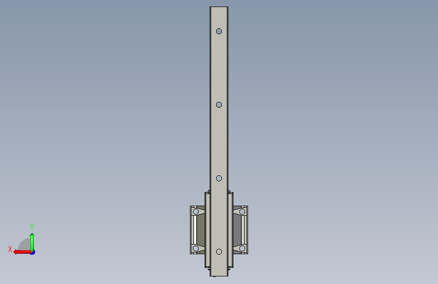 HGW-15CB系列直线导轨(长度220mm) 背面视图